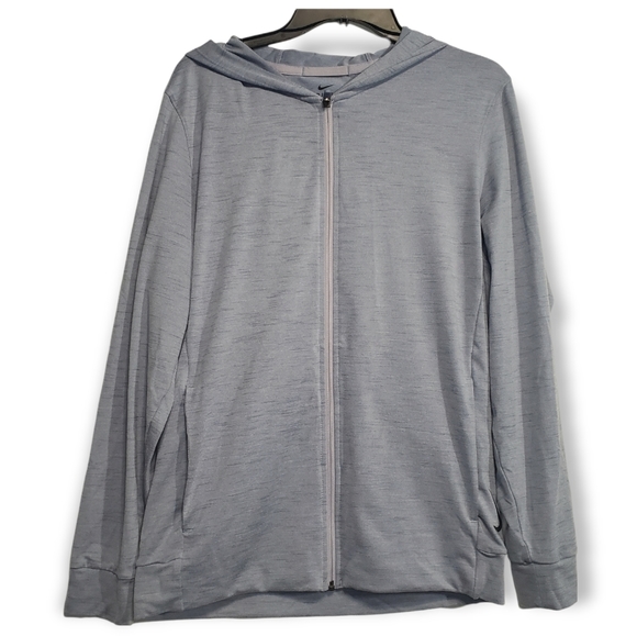 Nike Men's Standard Fit DriFit  Full Zip Blueish Gray Hoodie Sweatshirt Size S - Picture 1 of 8